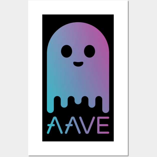 AAVE  Crypto Cryptocurrency Ghost  coin token Wall Art by JayD World